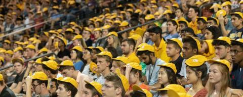 group of students in Georgia tech hats