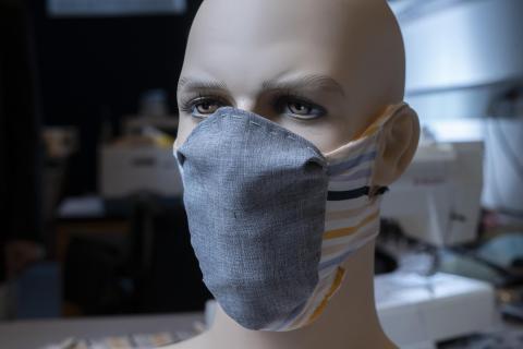 Face mask on mannequin