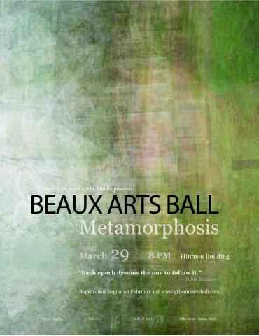 Beaux-Arts Ball: Metamorphosis flyer