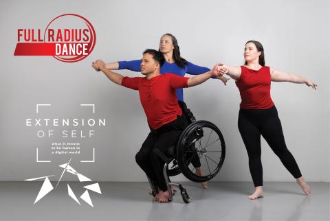 L. Trojic, Ashlee Jo Ramsey-Borunov, and Courtney Michelle McClendon Dancers posed together in a Full Radius Dance photography studio photoshoot. 