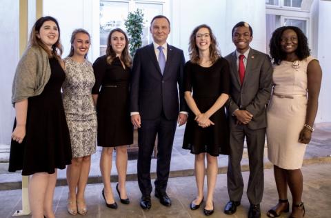 IAC student meet with Polish president
