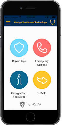 Liv Safe app on phone