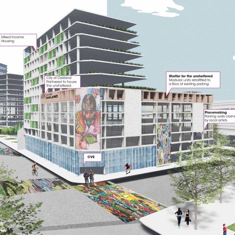 Rendering of an urban development proposal