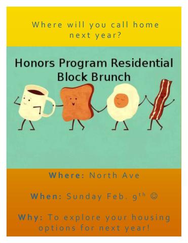 Honors Program Residential Block Brunch
