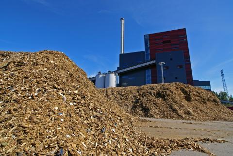 A biomass energy plant