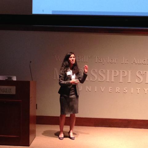 Nishi Anand speaking at IIE Student Paper Compeition