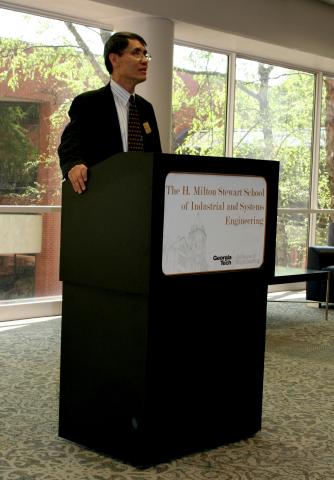 Chen Zhou, Ph.D., Associate Chair for Undergraduate Studies, served as Master of Ceremony during the awards.