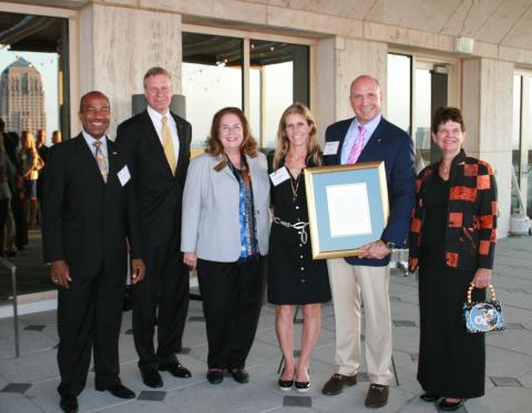 Lou Fouts receiving the Hill Society Citation