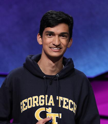 Rishab Jain, a Georgia Tech student, will compete on college jeopardy 