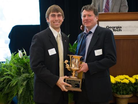 James Sutehall with CoE Associate Dean Laurence Jacobs
