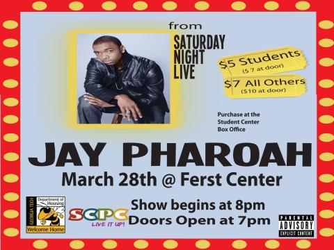 SCPC Comedy and GT Housing presents: Comedy with Jay Pharoah