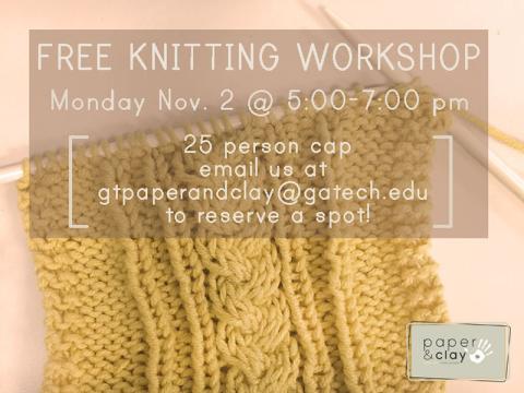 Paper and Clay presents: Knitting Workshop!