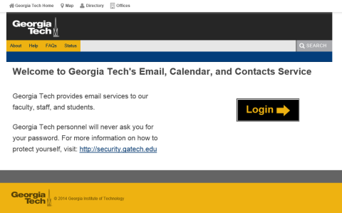 Email, Calendar and Contacts Solutions Login Page