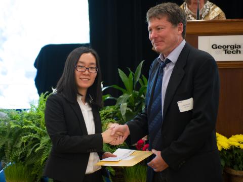 Lu Lu with CoE Associate Dean Laurence Jacobs
