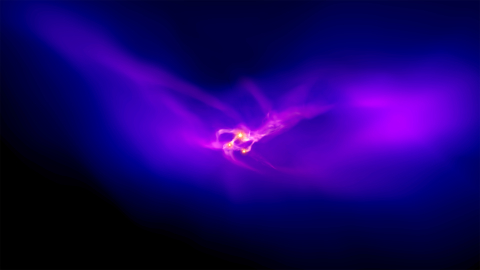 Closeup of dark matter halo