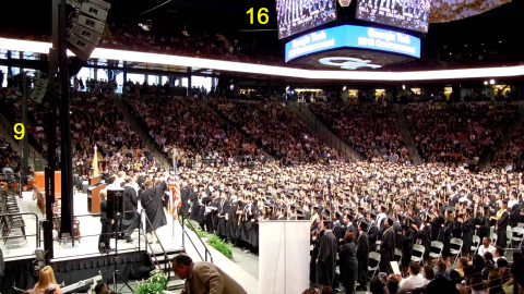 Graduation photo of big crowd