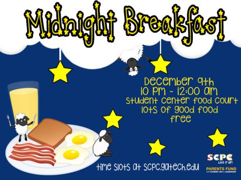 The Student Center and SCPC present: Midnight Breakfast!