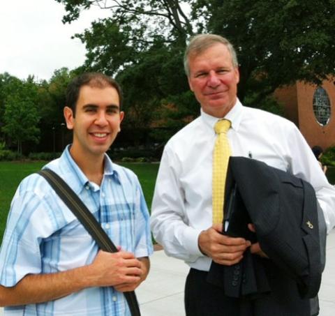 Nabil Wilf with President Bud Peterson