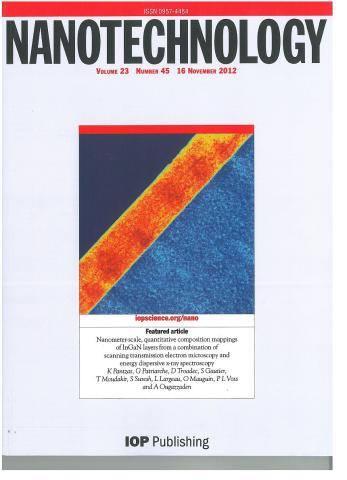 Nanotechnology journal , issue 45, volume 23, cover page