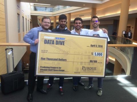 Team O-Mazing, winners of the Krannert Walmart Data Dive Competition