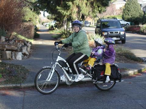 Kari Watkins Rides with Her Daughters