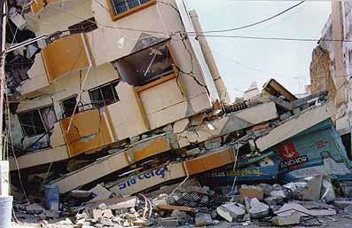 Building toppled in Pakistan, Bhuj earthquake 2001