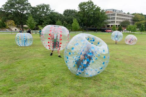 Bubble Soccer on Tech Green