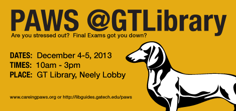 PAWS @GTLibrary FALL 2013