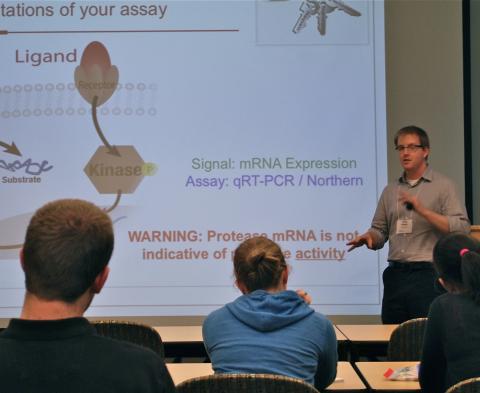 Phil Keegan (Platt lab) gives seminar on Zymography & Western Blotting