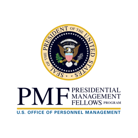 Presidential seal above the letters "PMF" and the words "Presidential Management Fellows Program" and "US Office of personnel Management"