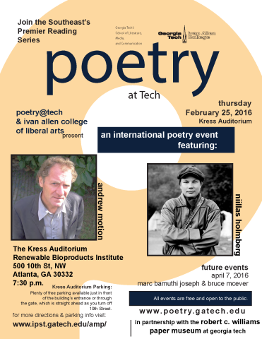 Poetry at Tech: An International Poetry Event