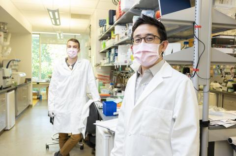 Researchers in bio-circuits lab