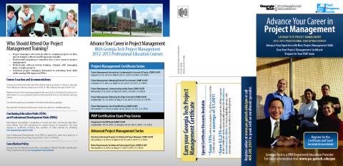 Georgia Tech Professional Education Project Management Flier
