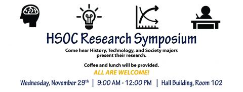 advertising image for the fall 2017 HSOC Undergraduate Research Symposium