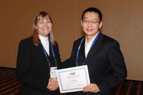 Chenxi Zeng with Robin Keller, 2015 INFORMS president