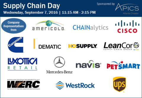 ISyE/SCL September 2016 Supply Chain Day