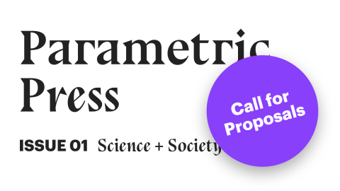 Parametric Press in bold text with a purple circle with white text inside saying 'Call for Proposals