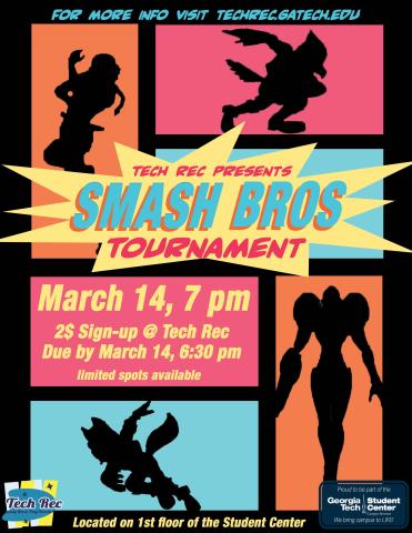 Tech Rec Smash Bros Tournament 3/14