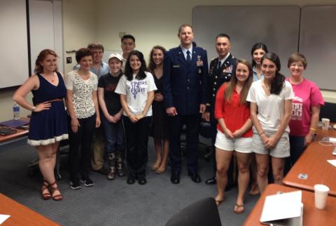 LTC Reese and Major Pauls with Students