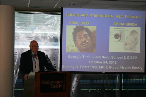 Dr. Stanley Foster with Slide