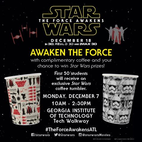 Awaken the Force Study Break Coffee Cart