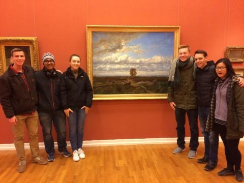 Students visiting the Metz Museum. 