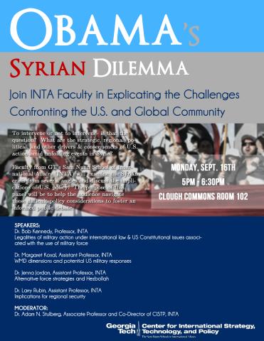 Syria Discussion Panel Flyer