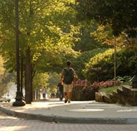 Student walking