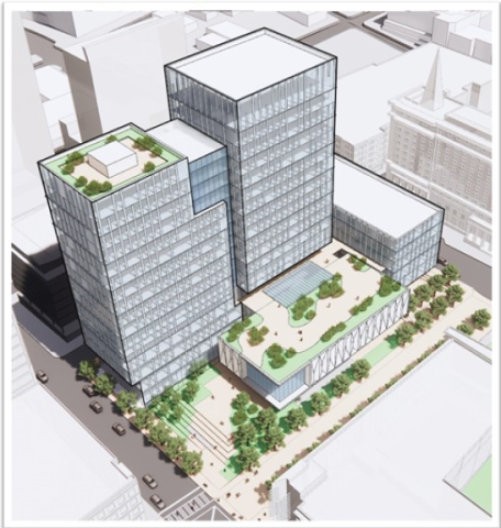 rendering of proposed design for Tech Square Phase III