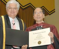 Professor Wu received an honorary doctorate in Mat