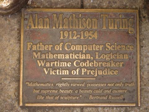 Turing memorial plaque in Sackville Park taken by Lmno
