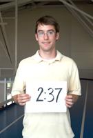 Third-year ISyE PhD student Chris Healey ran 26.2