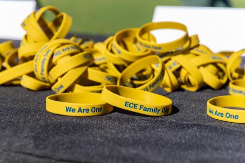 photograph of ECE Family Day wristbands