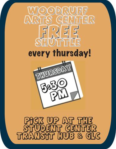 Woodruff Arts Center Shuttles Every Thursday